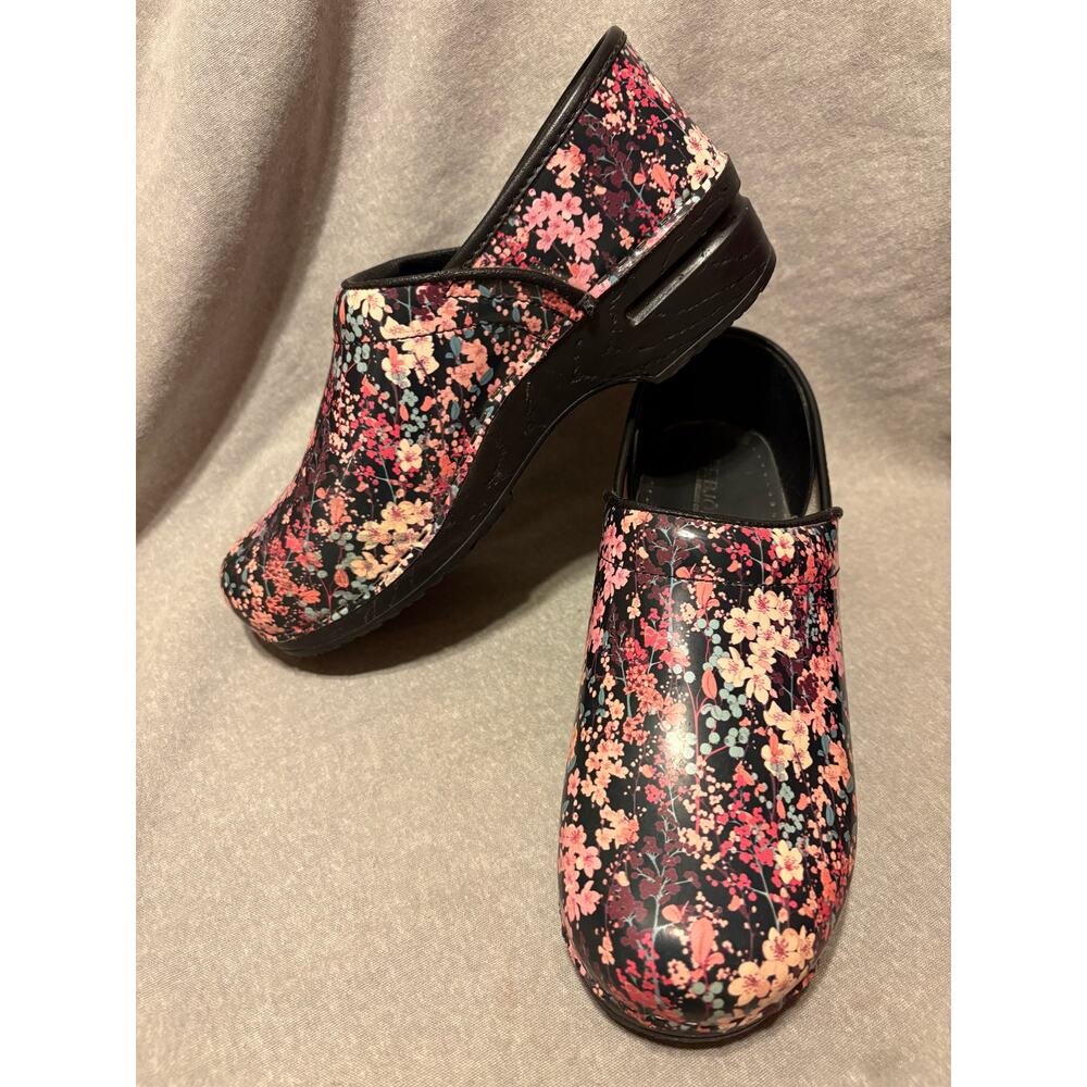Bjork Swedish Comfort Size 40 US 10 Women’s Floral Leather Clogs Comfort EUC